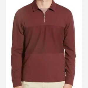 Ted Baker Burgundy Knit Top 1/4‎ zip